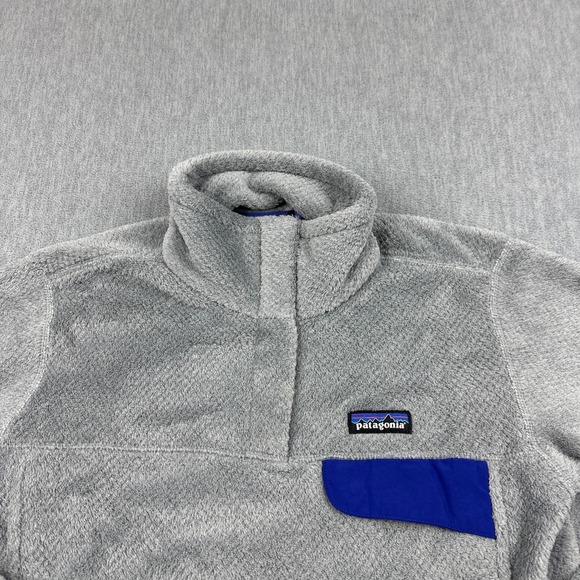 Patagonia Sweater Women Medium Gray Re-Tool Snap-T Fleece Polartec Thermal 25442 - Picture 2 of 12